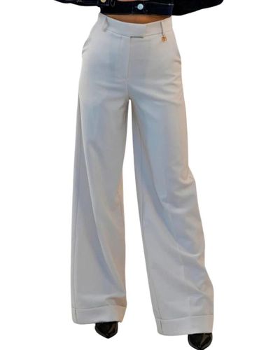 Fracomina Trousers > wide trousers - Gris