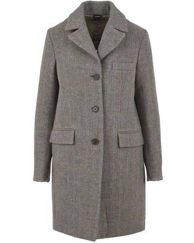 Aspesi Single-Breasted Coats - Gray