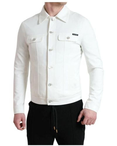 Dolce & Gabbana Jackets > denim jackets - Blanc