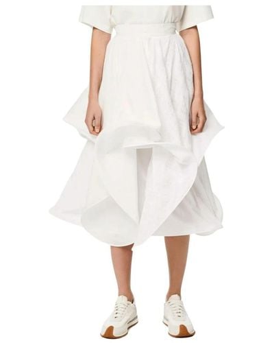 Loewe Midi Skirts - White