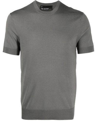Neil Barrett Graues t-shirt - 100% baumwolle