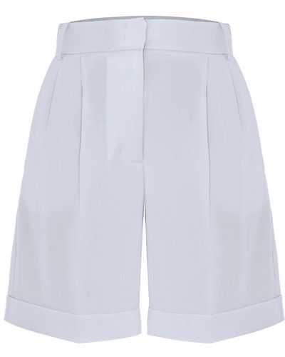 Kocca Trendige high-waisted shorts mit falten - Blau