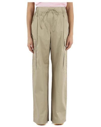 Replay Wide Trousers - Natural
