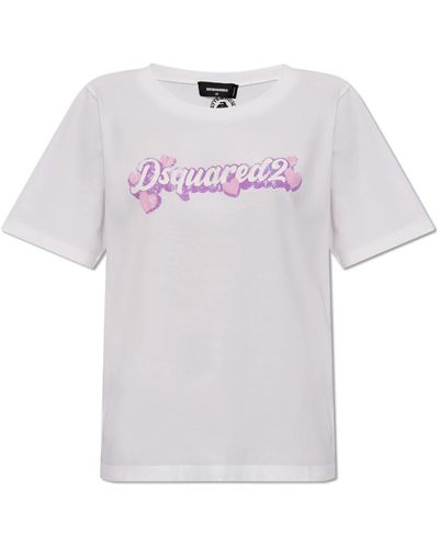 DSquared² T-shirt con logo - Viola