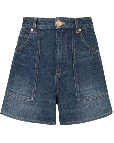 Balmain Pantalones cortos de mezclilla vintage - Azul