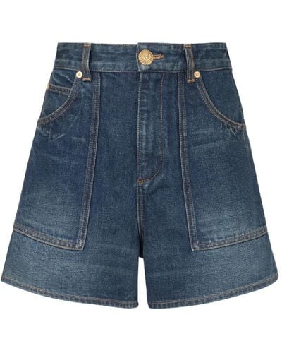 Balmain Vintage-shorts aus denim - Blau