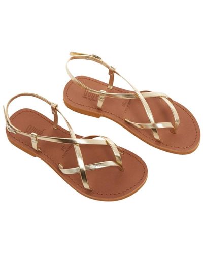 Ovyè Flat Sandals - Brown