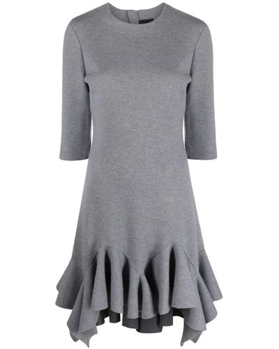 Givenchy Elegante vestido midi de lana - Gris