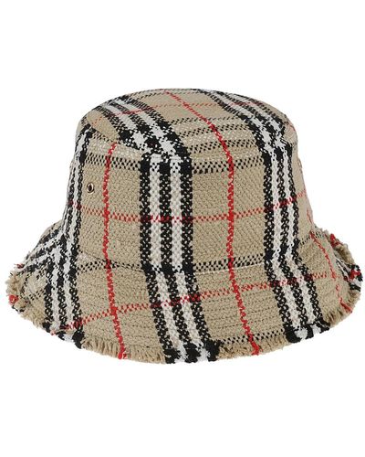 Burberry Stylischer tweed bucket hat - Natur