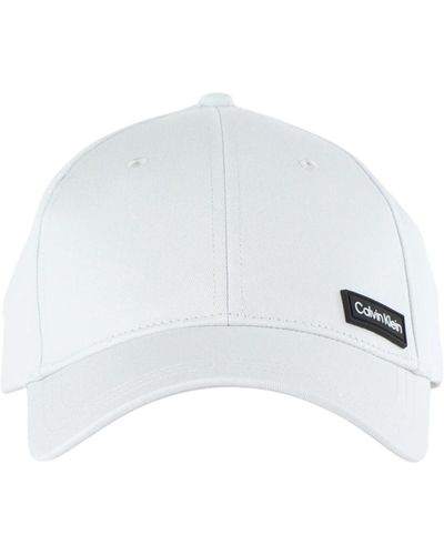 Calvin Klein Baumwoll logo patch cap - Weiß