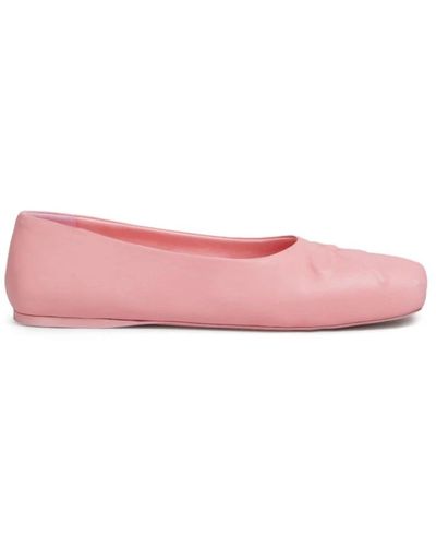 Marni Zapatos planos de cuero rosa