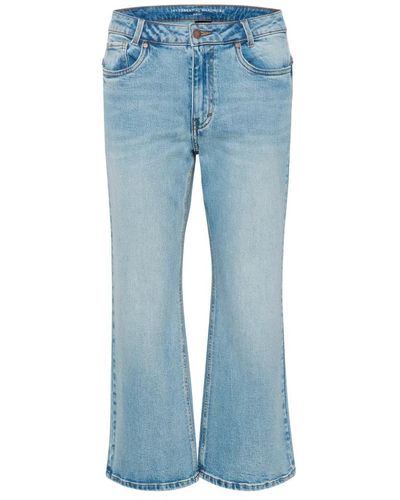 My Essential Wardrobe Flared high kick jeans - light - Blu