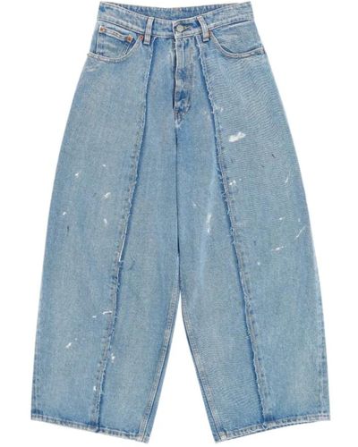 MM6 by Maison Martin Margiela Pantalones cortos azul claro con 5 bolsillos