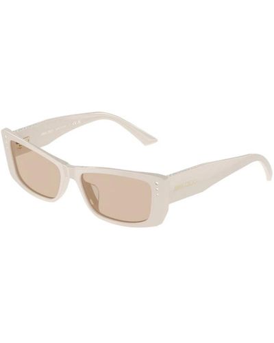 Jimmy Choo Stilvolle sonnenbrille braune helle gläser - Weiß