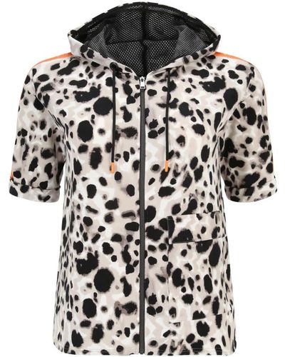 Doris Streich Leopard print zipper jacket - Schwarz