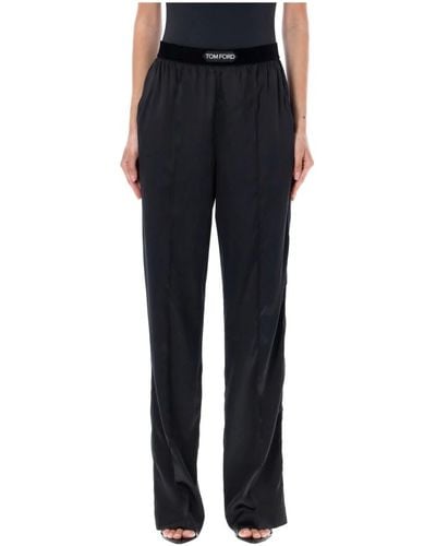 Tom Ford Straight Trousers - Blue