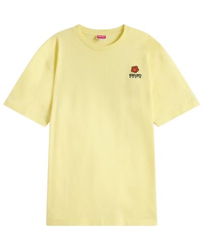 KENZO Klassisches boke flower besticktes t-shirt - Gelb