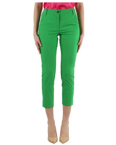 Emme Di Marella Pantalone in popeline di misto cotone colle - Verde