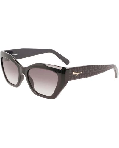 Ferragamo Sf1043s sonnenbrille, schwarz/grau blau
