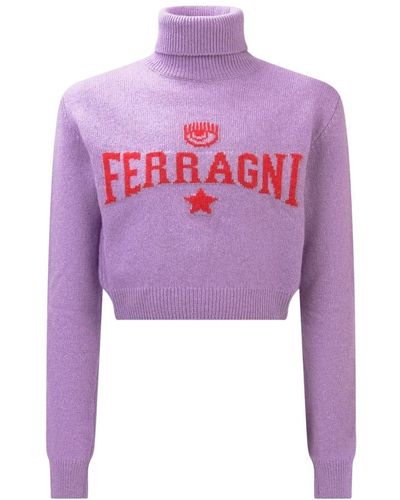 Chiara Ferragni Knitwear > turtlenecks - Violet