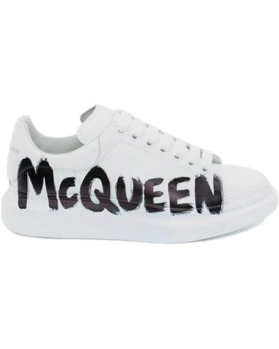 Alexander McQueen Graffiti-print oversized sneakers frauen - Mettallic