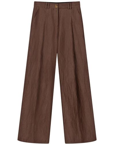Aeron Trousers > wide trousers - Marron