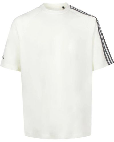 Y-3 Magliette closure jersey con logo 3-stripes - Bianco