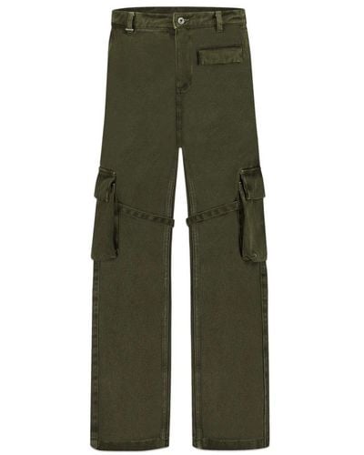 FLANEUR HOMME Wide Trousers - Green
