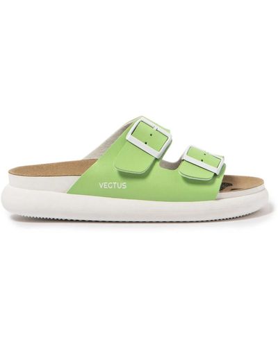 Veja Grüne vegane sandalen mit weicher plattform