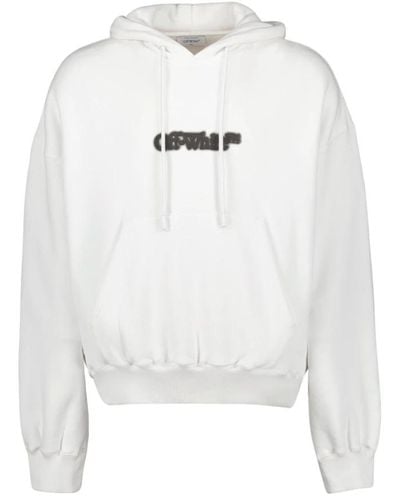 Off-White c/o Virgil Abloh Oversized hoodie mit bedrucktem logo off - Weiß