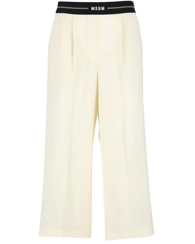 MSGM Cropped trousers - Natur