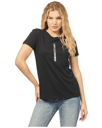 Armani Exchange Camiseta slim fit de algodón pima negro