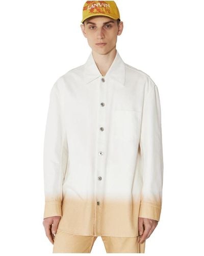 Lanvin Baumwoll gradient-effekt hemd - Weiß