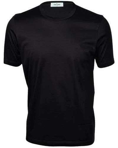Gran Sasso Schwarze t-shirt und polo kollektion