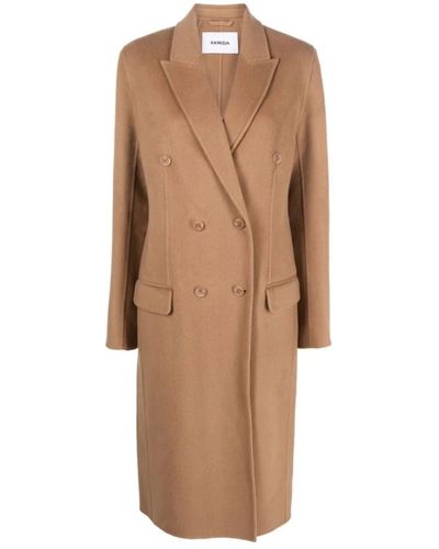Krizia Coats > double-breasted coats - Marron