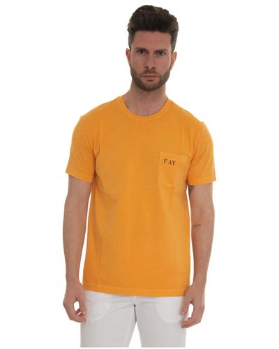 Fay Short-sleeved round-necked T-shirt - Orange