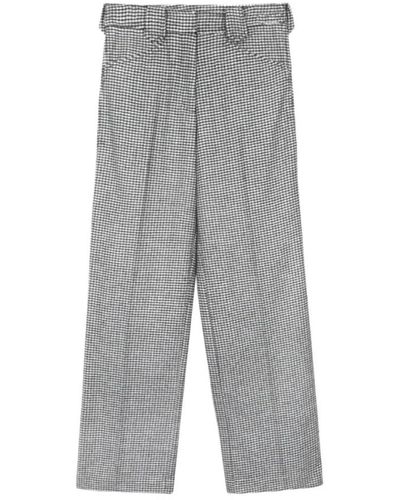 Margaux Lonnberg Drew pantalón de lana de corte recto - Gris