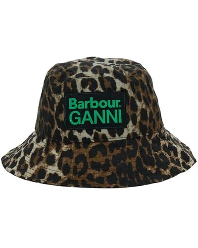 Barbour Leopard print bucket hat - Grün