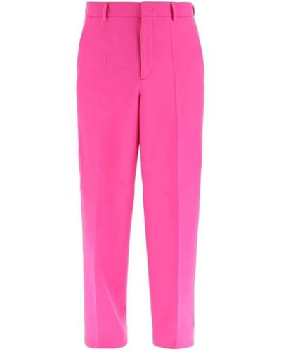 Valentino Woll- und seidenhose mit gürtelschlaufen - Pink