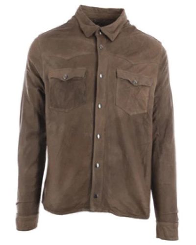 Giorgio Brato Leather Jackets - Brown