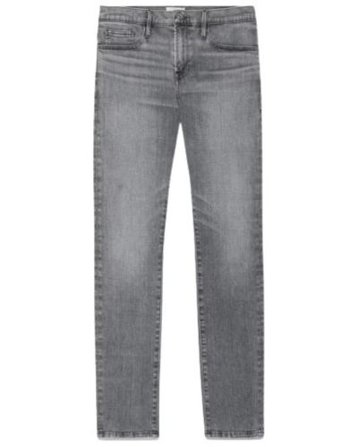 FRAME Jeans > slim-fit jeans - Gris