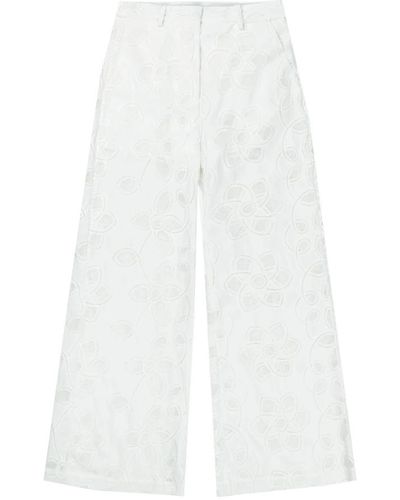Munthe Wide Trousers - White