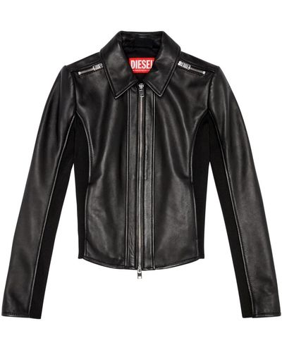 DIESEL Leather jackets - Negro