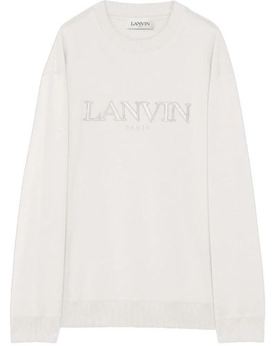 Lanvin R sweatshirt oversize baumwolle logo - Weiß