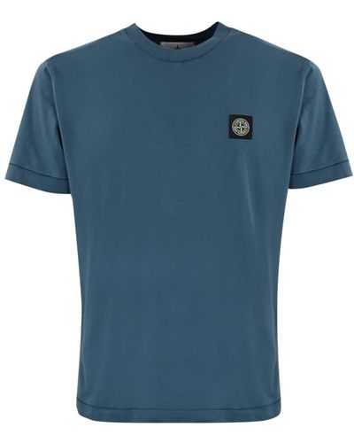 Stone Island T-shirt e polo in cotone - Blu