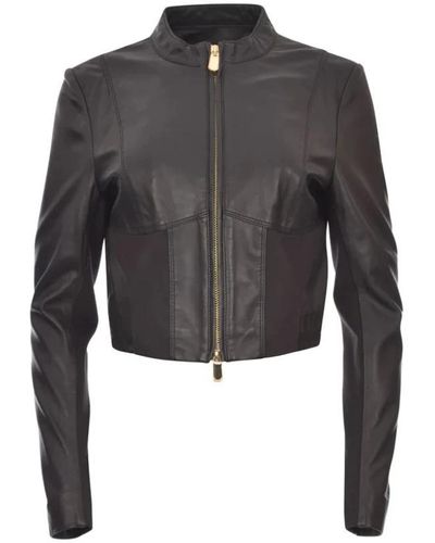 Pinko Leather Jackets - Grey