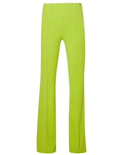 Liu Jo Pantaloni vita alta flare verde kiwi