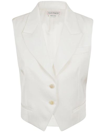 Alexander McQueen Vests - White