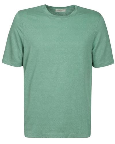 FILIPPO DE LAURENTIIS Leinen t-shirt mit kurzen ärmeln - Grün