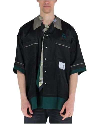 Maison Mihara Yasuhiro Short Sleeve Shirts - Schwarz